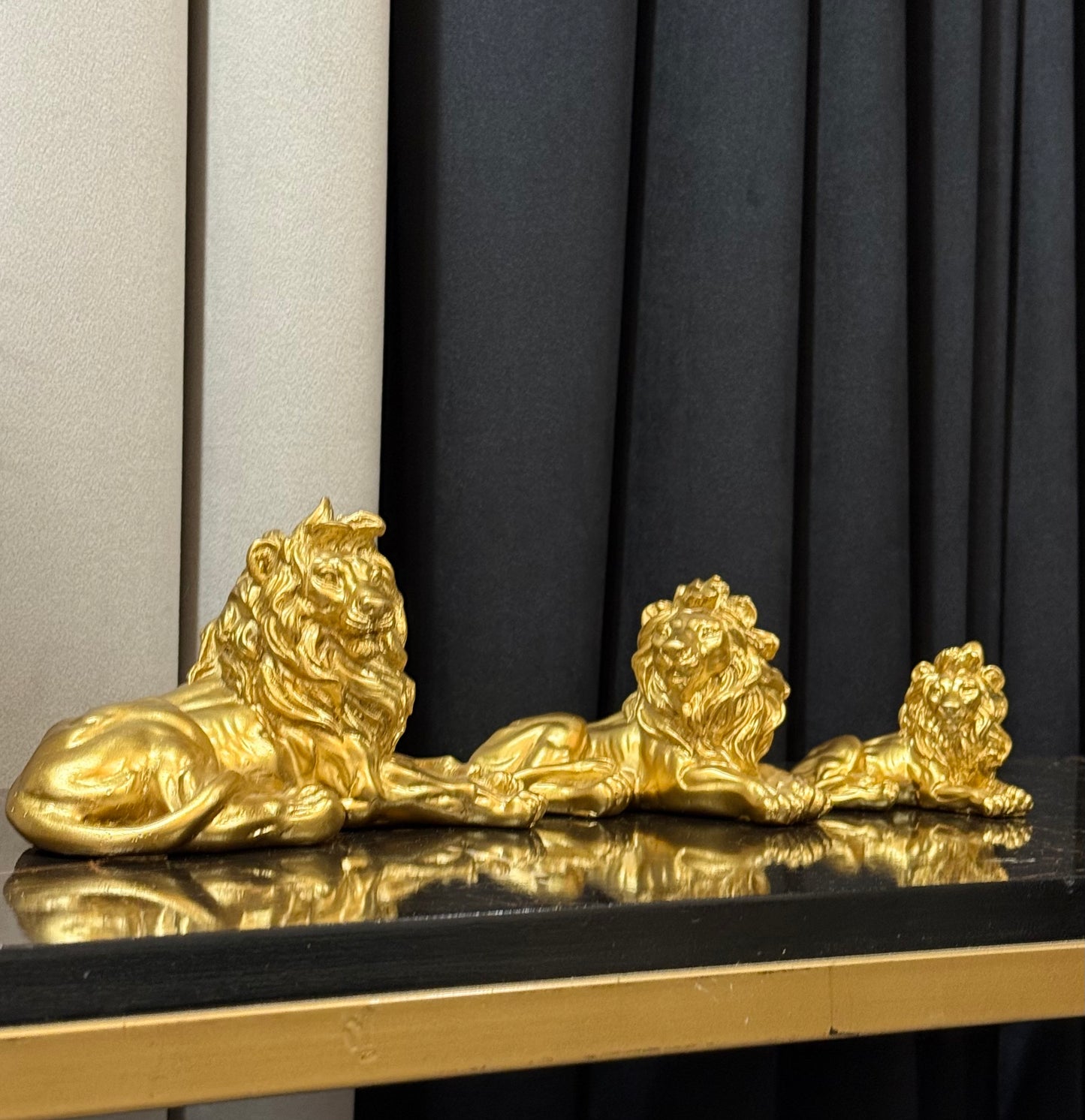 Ceramic Golden Lion Set
