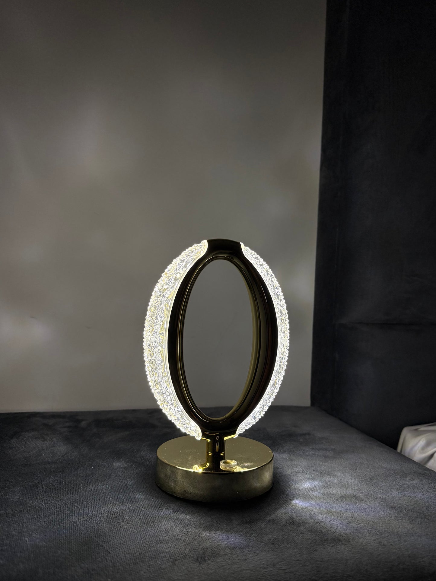 Luxury Crystal LED Lamp (oval) – Touch Control, Dual Power