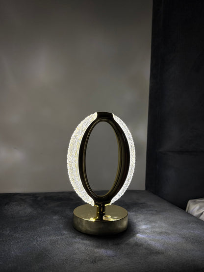 Luxury Crystal LED Lamp (oval) – Touch Control, Dual Power